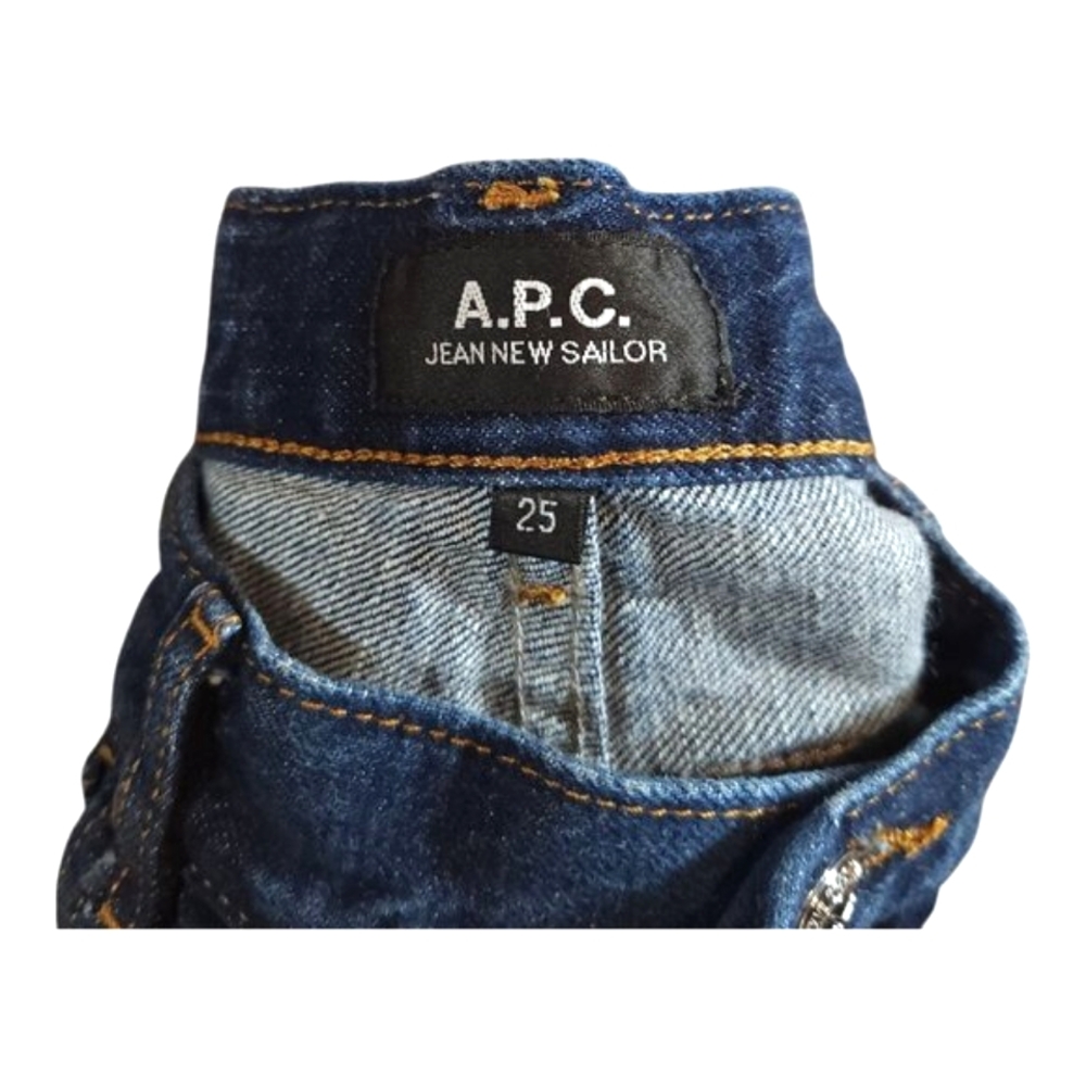 A.P.C. New Sailor Dip Dye Hi-rise Straight Leg Rigid Denim Jeans Y2K Women's 25 - Picture 12 of 12